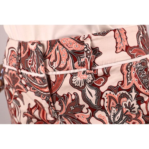 7th Avenue Design Studio Paisley Print Short Size 0 Pink‎ & White - Picture 6 of 12
